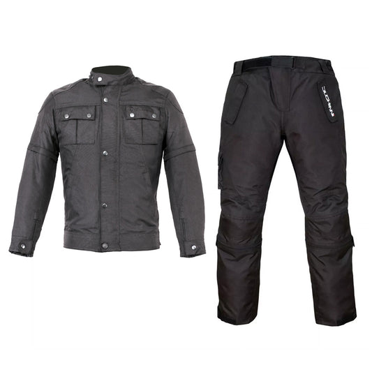 Duchinni Kids Motorcycle Black Sniper Jacket & Imola Trousers Bundle Kit