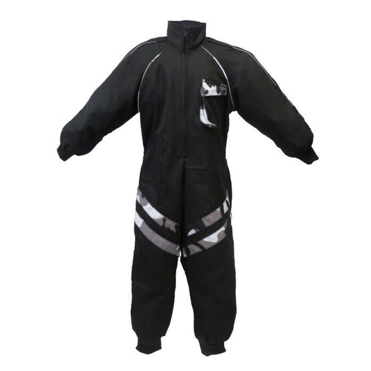 Kids Mechanic Style Pit Crew Speed Demon Overalls Black / Camo