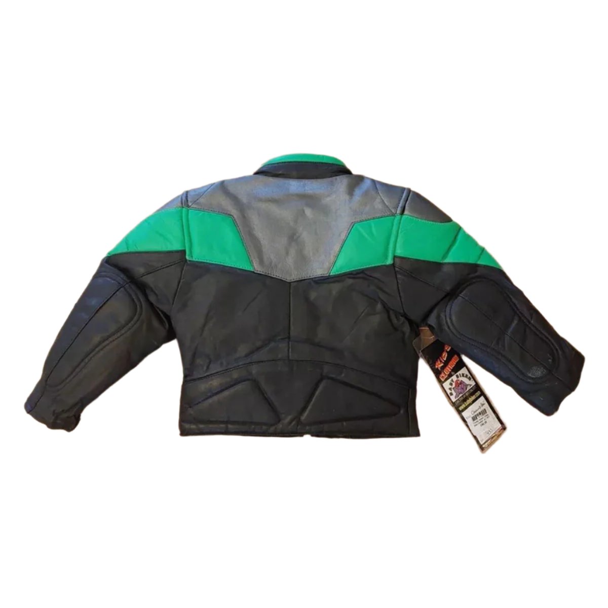 Baby Biker Champ Baby Soft Leather Biker Style Jacket Green 6-12 Months 4XS