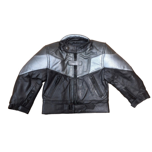 Baby Biker Champ Baby Soft Leather Biker Style Jacket Black / Silver