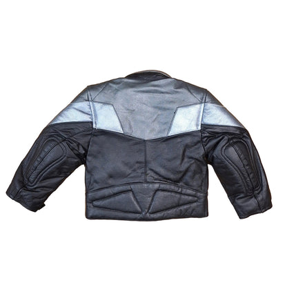 Baby Biker Champ Baby Soft Leather Biker Style Jacket Black / Silver