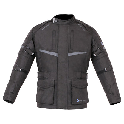 Duchinni Kids Youth Motorcycle Textile Black CE Cruiser Jacket