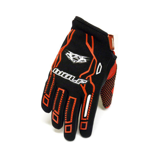 Kids Wulfsport MX Motocross Force 10 Gloves - Black / Red