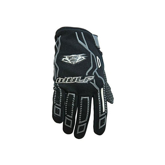 Kids Wulfsport MX Motocross Force 10 Gloves - Black / Grey