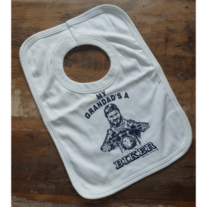 My Grandad's A Biker Pull Over Baby Bib