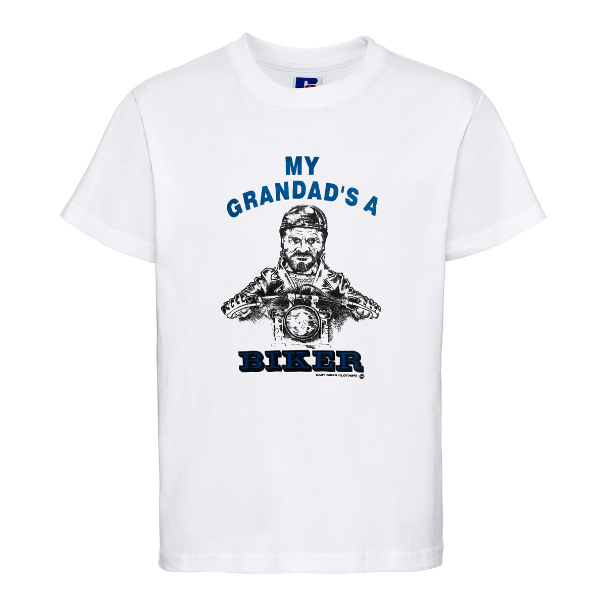 Baby Biker - My Grandad's A Biker - Kids' Toddler Baby White T-Shirt