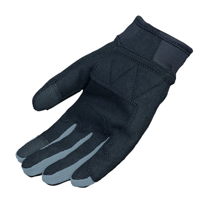 Duchinni Kids Youth Motorcycle Textile Grid Gloves - Black / Gunmetal Grey