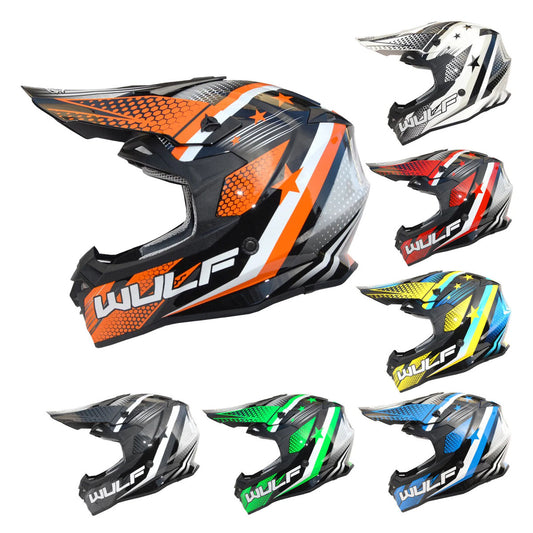 Adult Quad Wulf Wulfsport MX Motocross Iconic Helmet