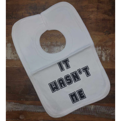 It Wasn't Me Pull Over Baby Biker Bib