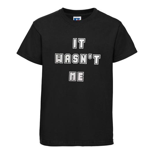 Baby Biker - It Wasn't Me - Kids Toddler Baby Black T-shirt