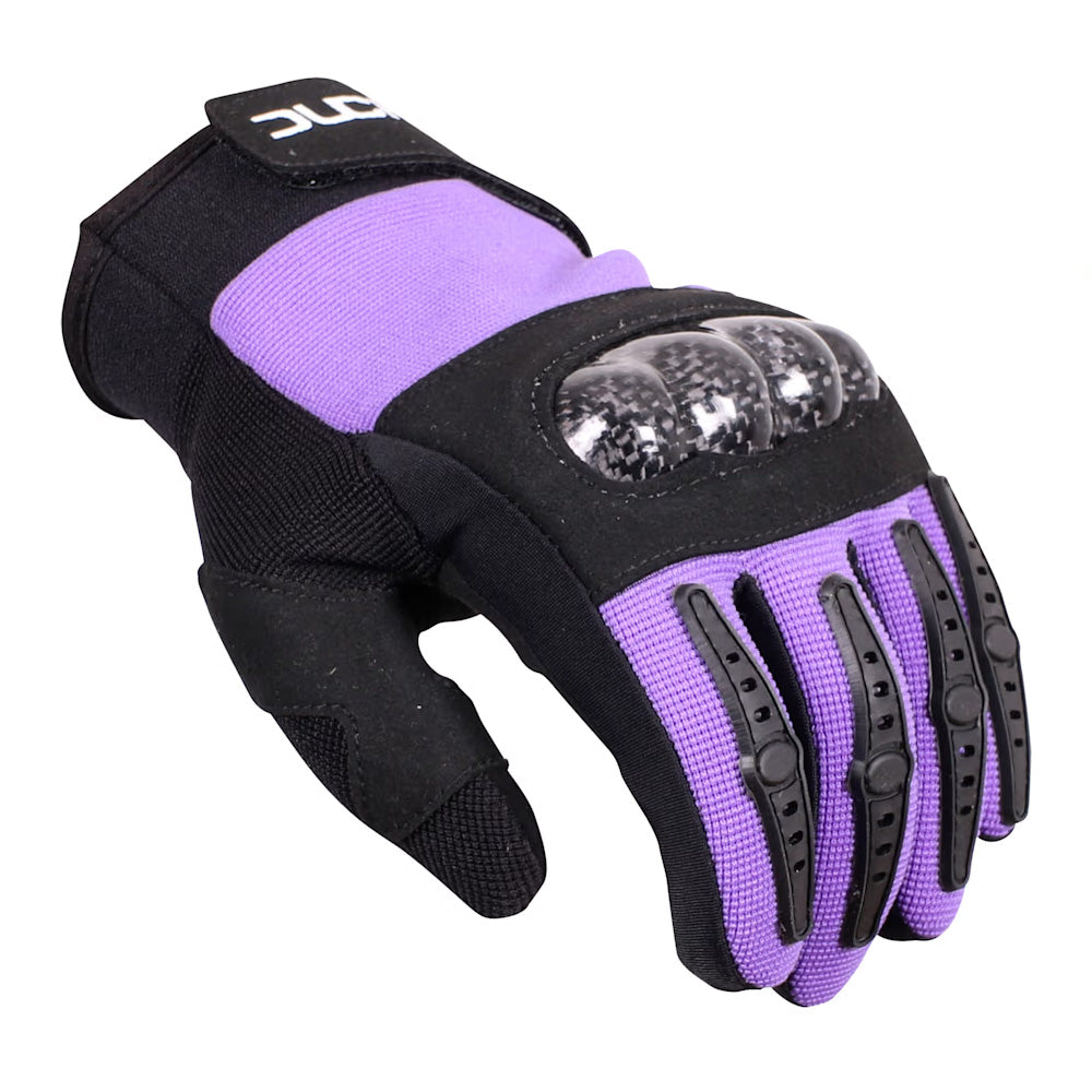 Duchinni Kids Youth Motorcycle MX Jago Textile & Synthetic Leather Gloves Black / Purple