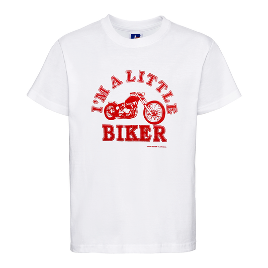 Baby Biker - I'm A Little Biker - Kid Toddler Baby White T-Shirt