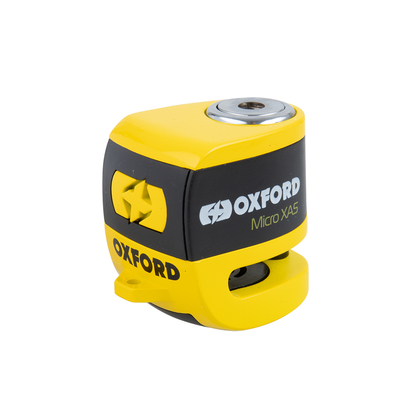 Oxford Micro XA5 Alarm Disc Lock Yellow Black LK213