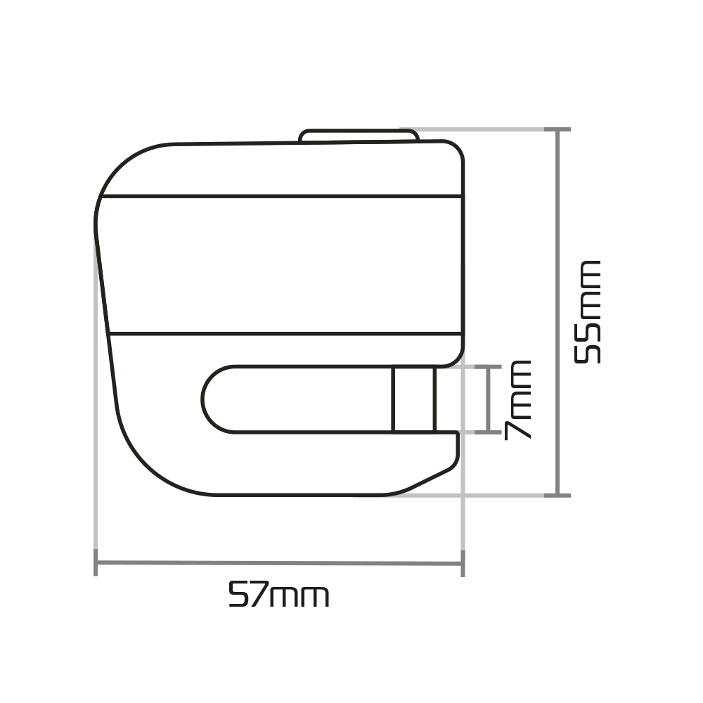 Oxford Micro XA5 Alarm Motorcycle Disc Lock Black LK214