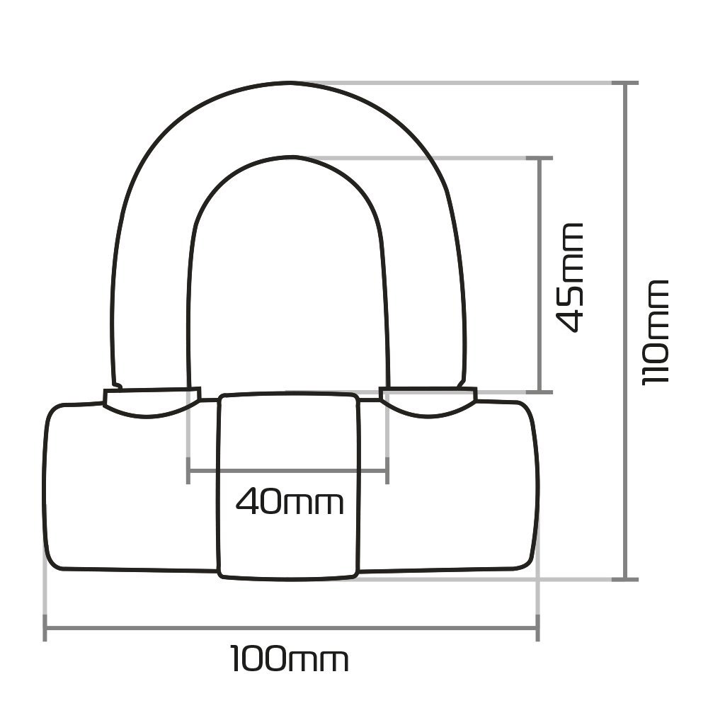 Oxford HD Max High Security Motorcycle Disc Lock 14mm Shackle Yellow LK311 BC39665