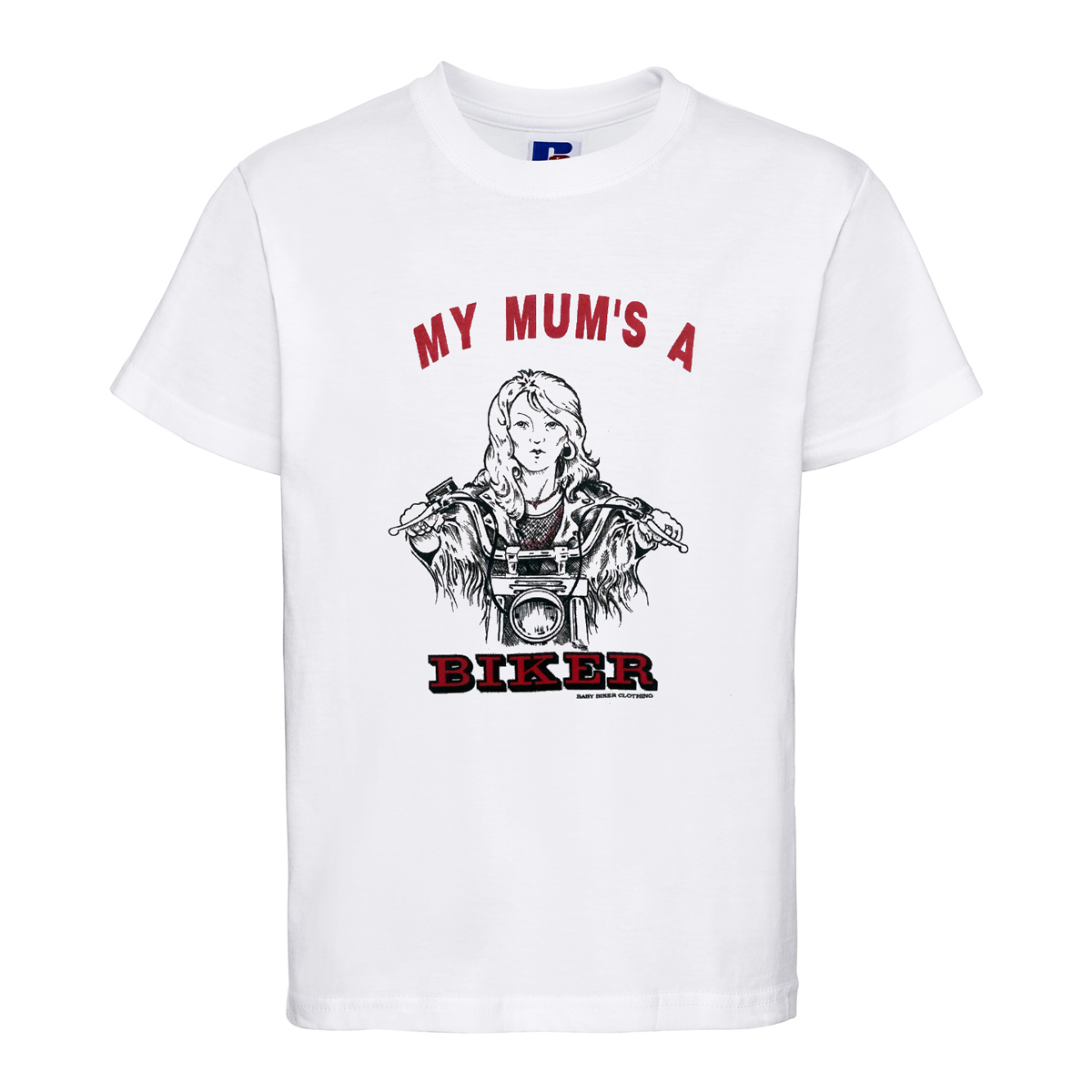 Baby Biker - My Mum's A Biker - Kids' Baby Toddler White T-Shirt