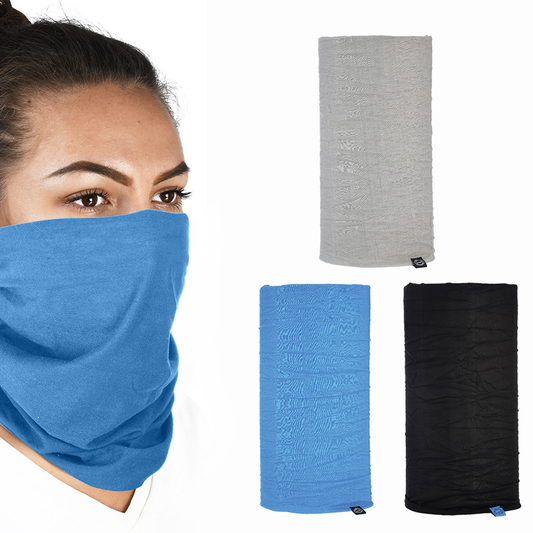 Oxford Comfy Black / Blue / Grey 3 Pack Motorcycle Neck Tube Bandana Balaclava NW114