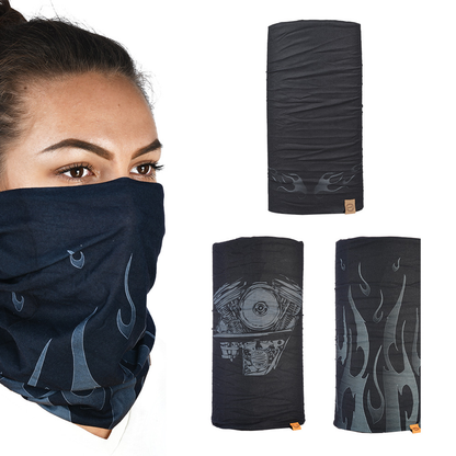 Oxford Comfy Harley Davidson Graphic 3 Pack Motorcycle Neck Tube Bandana Balaclava NW118