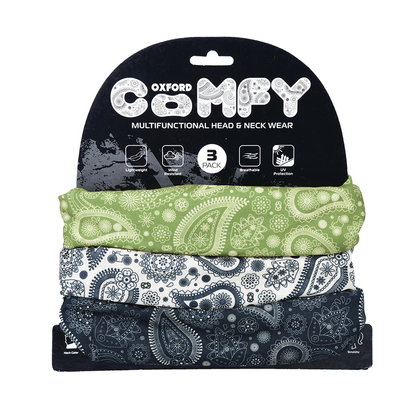 Oxford Comfy Paisley 3 Pack Neck Scarf Tube Warmer Bandana Balaclava NW143