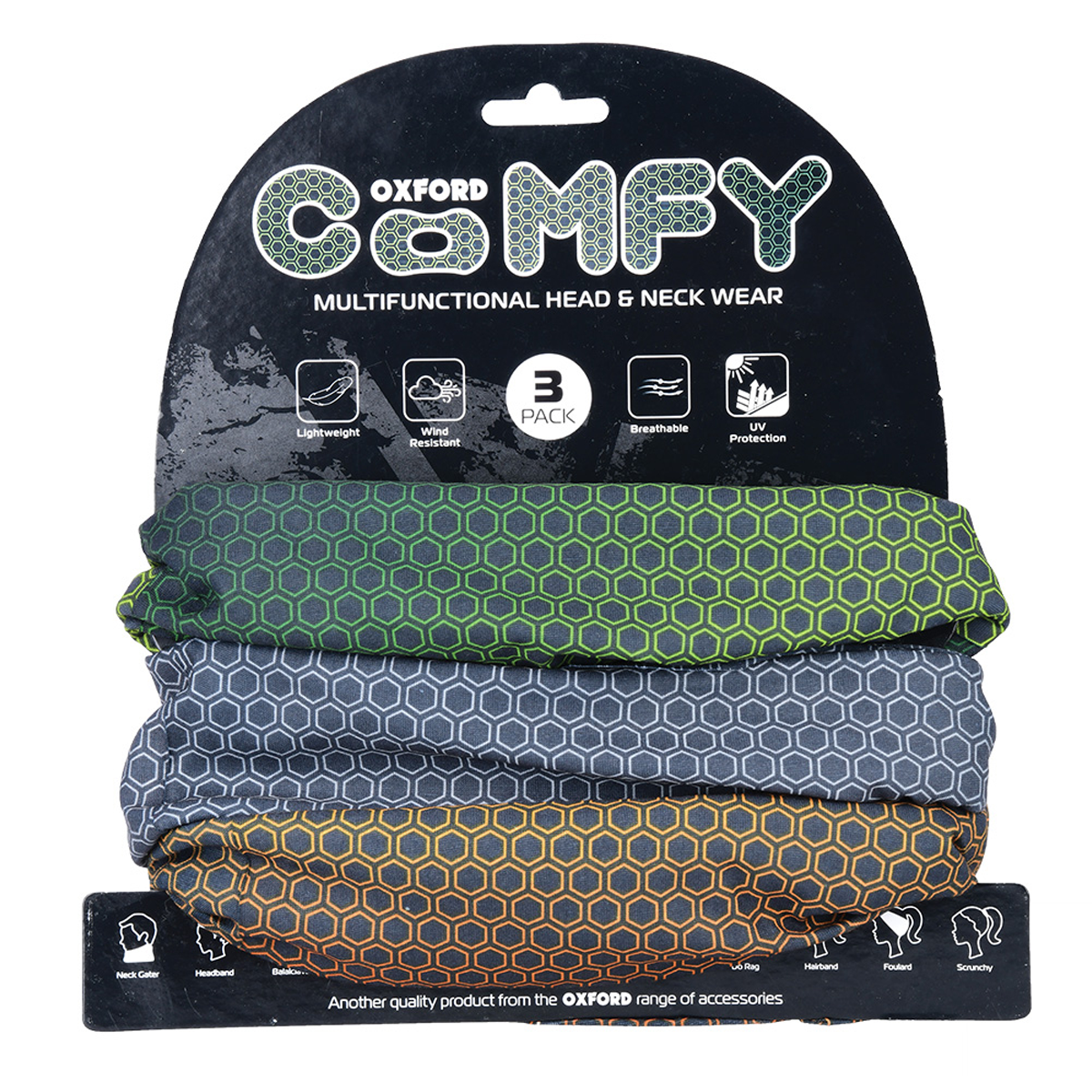 Oxford Comfy Nacreous 3 Pack Neck Scarf Tube Warmer Bandana Balaclava NW145