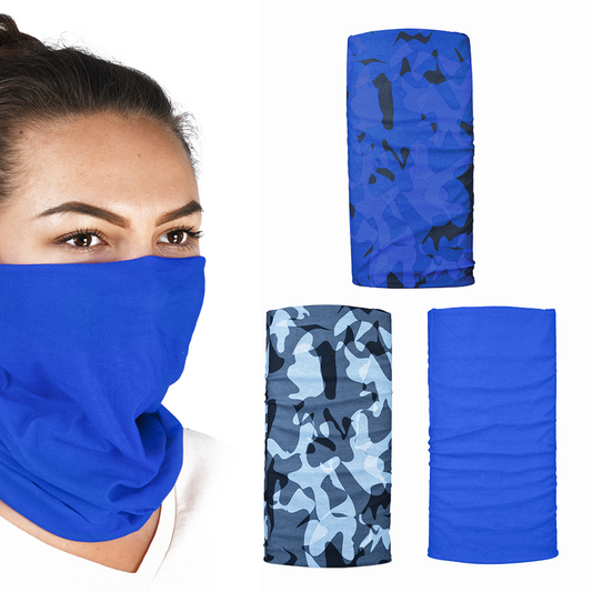 Oxford Comfy Havoc Blue 3 Pack Neck Scarf Tube Warmer Bandana Balaclava NW151