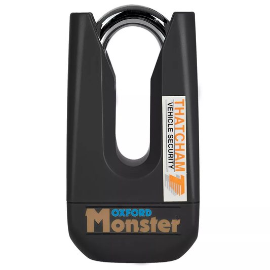 Oxford Monster Black Disc Lock OF32M Ultra Strong Motorcycle Thatcham Padlock