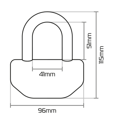 Oxford Yellow Boss 12.7mm Motorcycle Disc Lock OF39