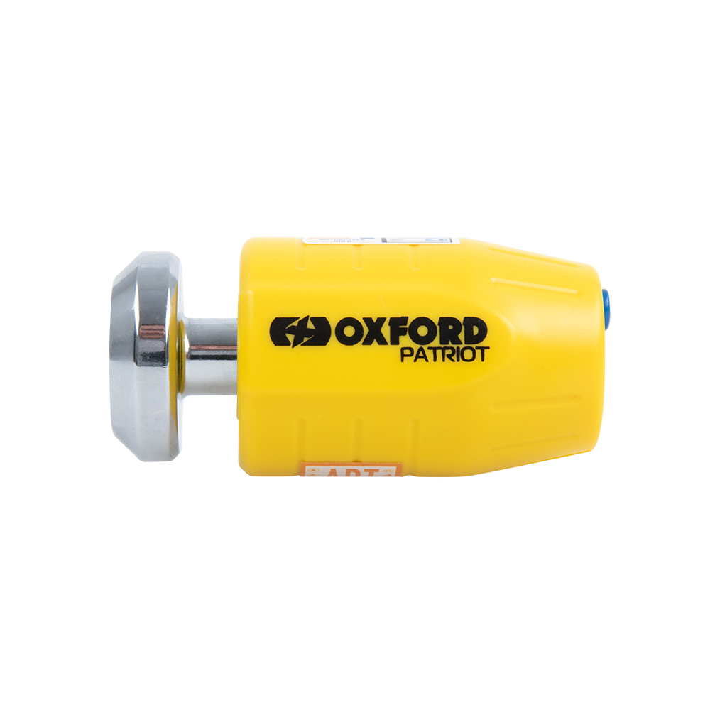 Oxford Motorcycle Patriot 14mm Pin Disc Lock Yellow OF40