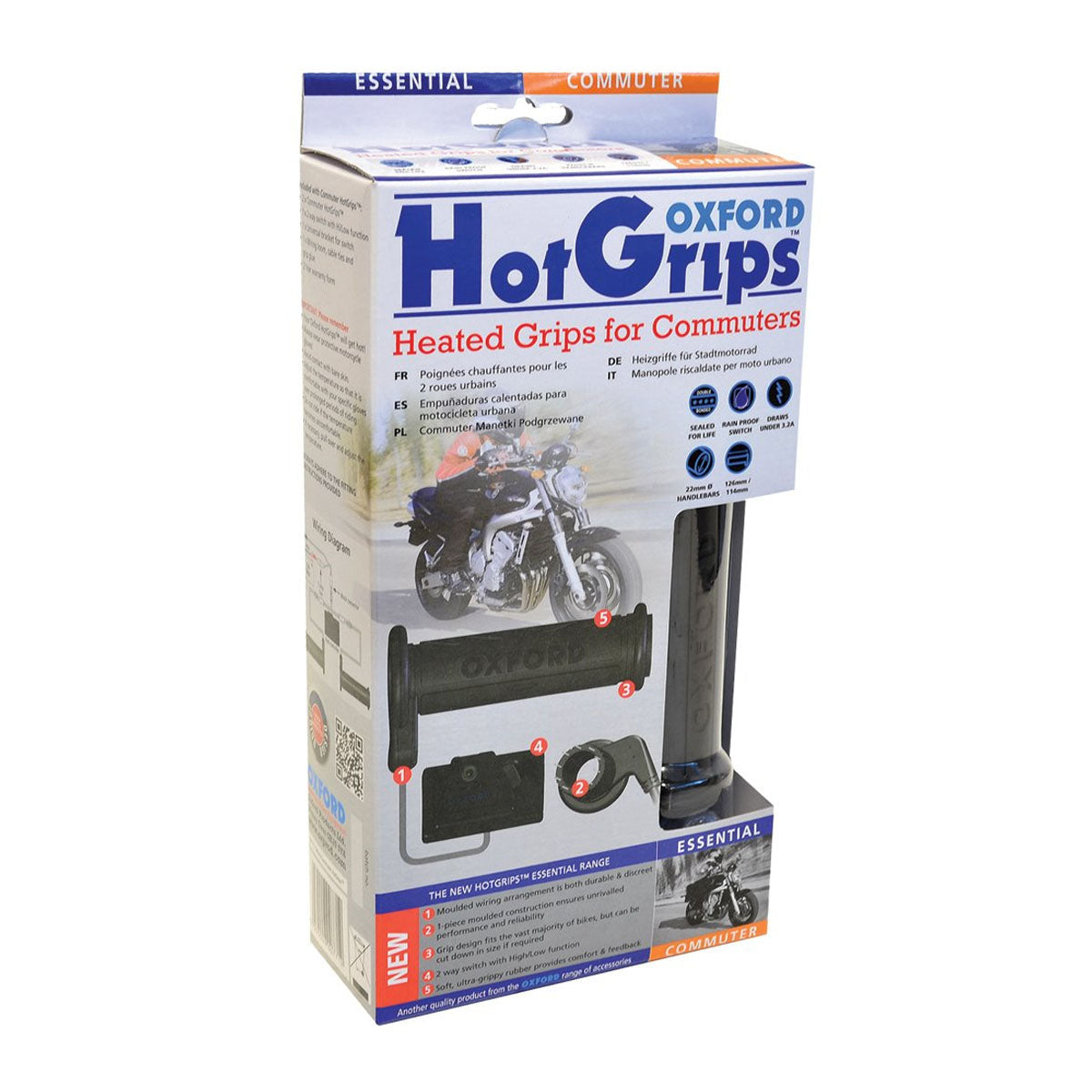 Oxford Motorcycle Universal HotGrips Essential - Commuter OF771