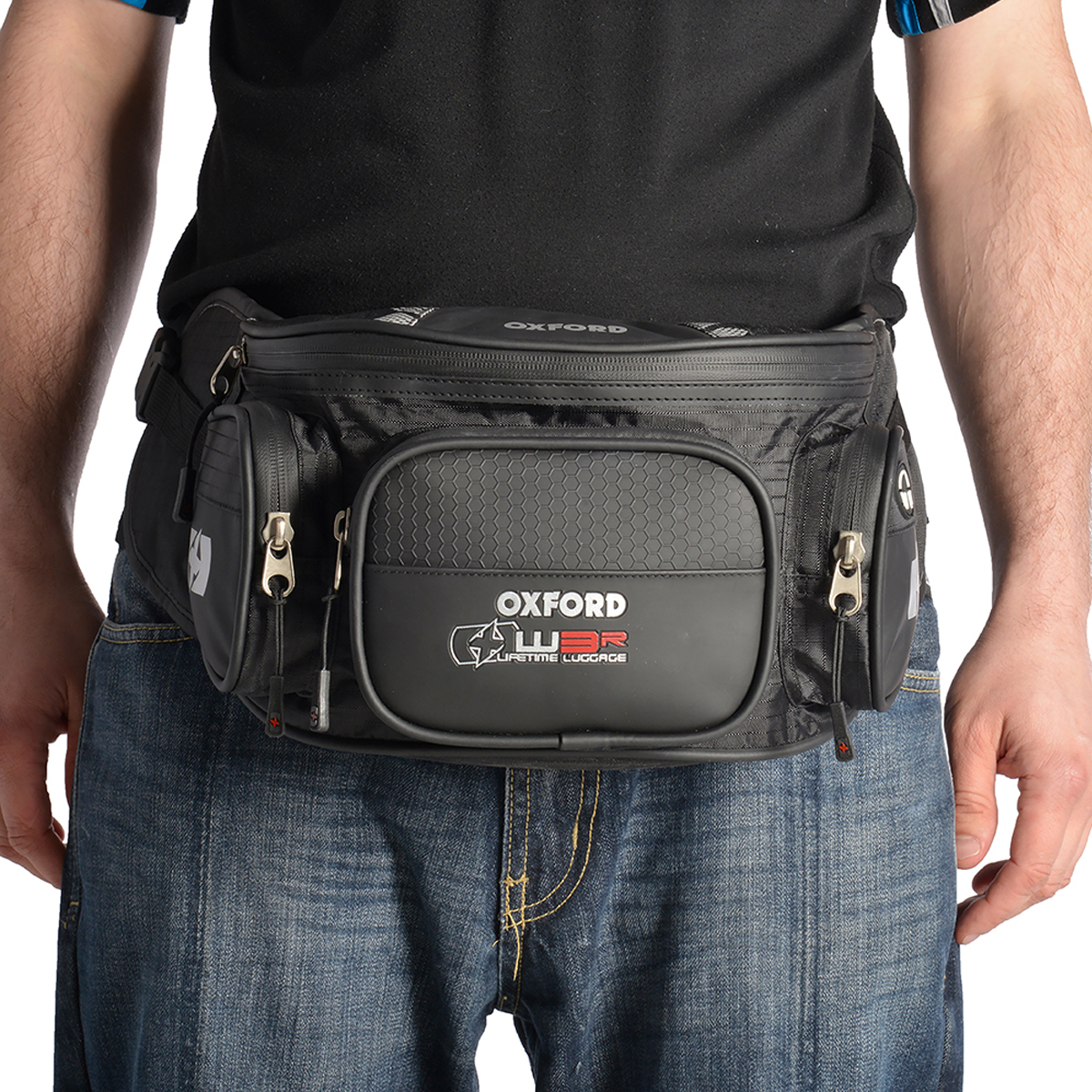 Oxford Motorcycle XW3R Waist Bag 3 Litre Capacity Adjustable Black OL866