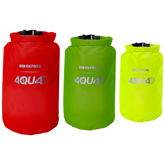 Oxford Motorcycle Aqua D Waterproof Packing Cubes x 3 Red Green Yellow OL901