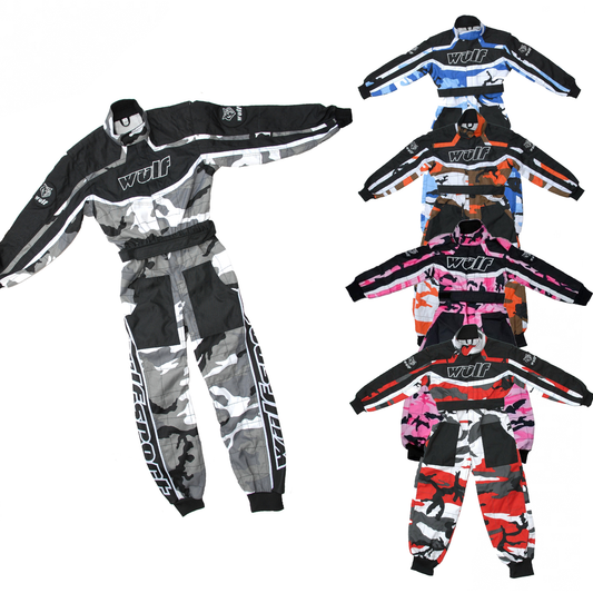 Wulfsport Kids MX Motocross Overall Race Suit Camo