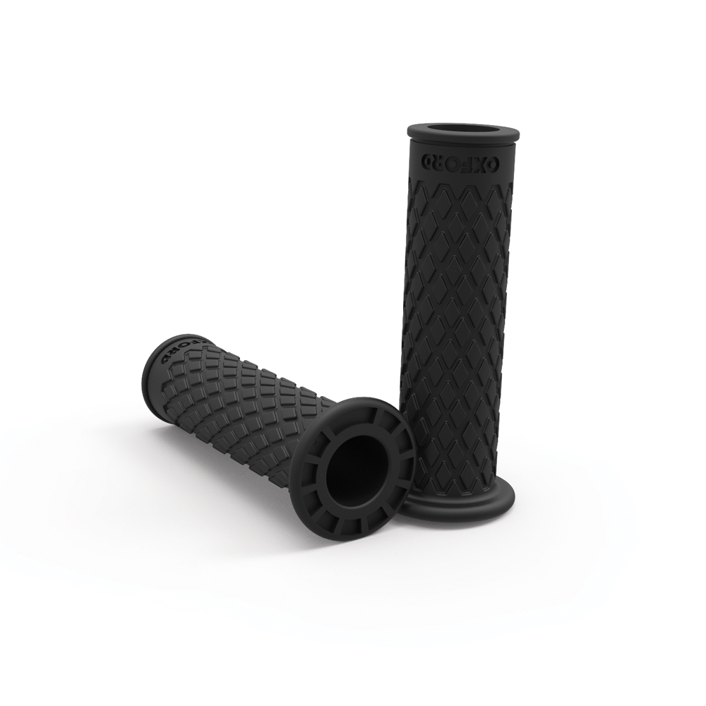 Oxford Motorcycle Black Retro Grips 22mm x 119mm OX620