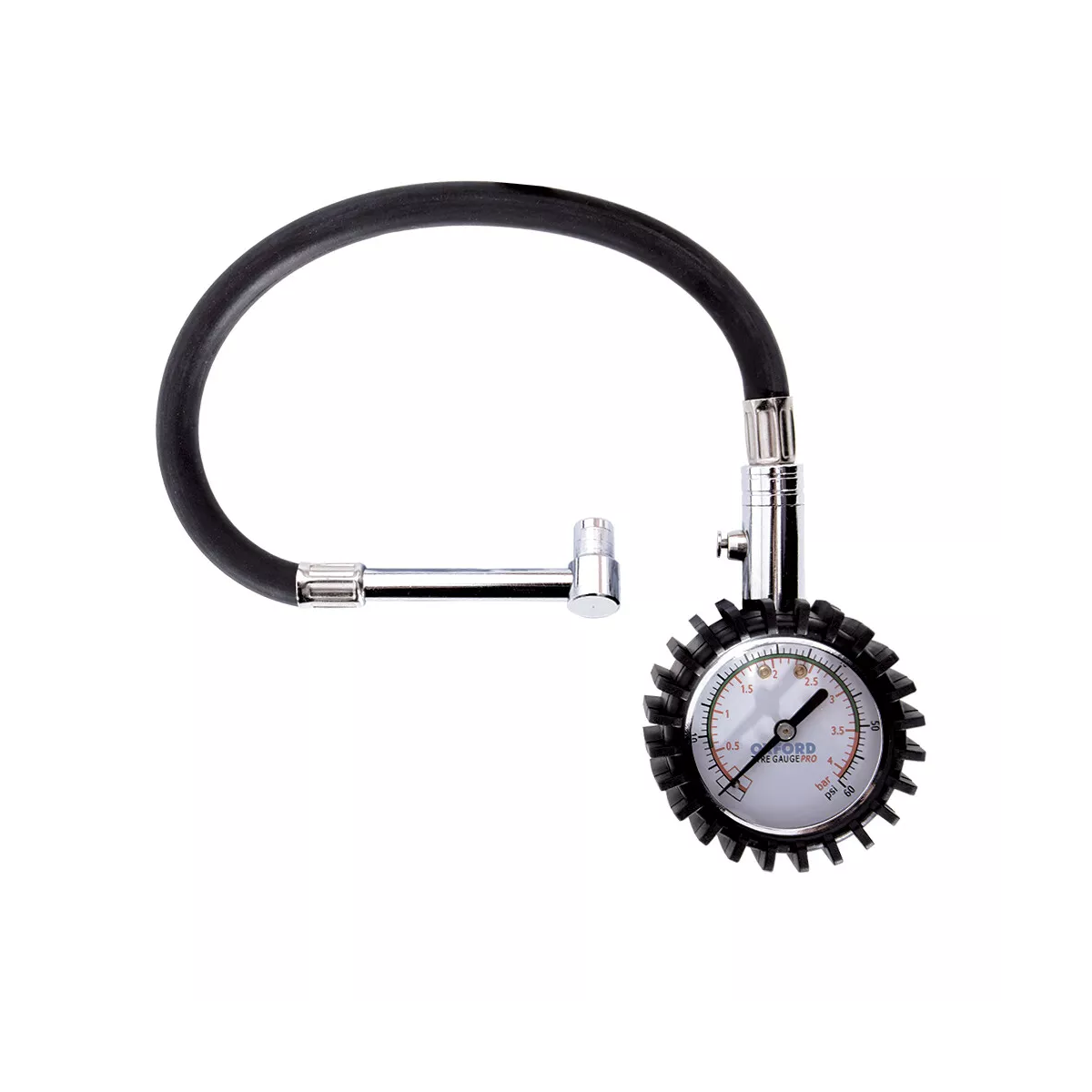 Oxford Motorcycle Tyre Gauge Pro Analogue Pressure Dial Type 0-60psi OX750