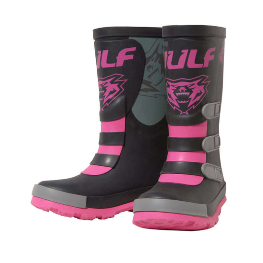 Wulfsport Cub Mud Stompers Kids Toddlers Wellie Wellington MX Pink Boots