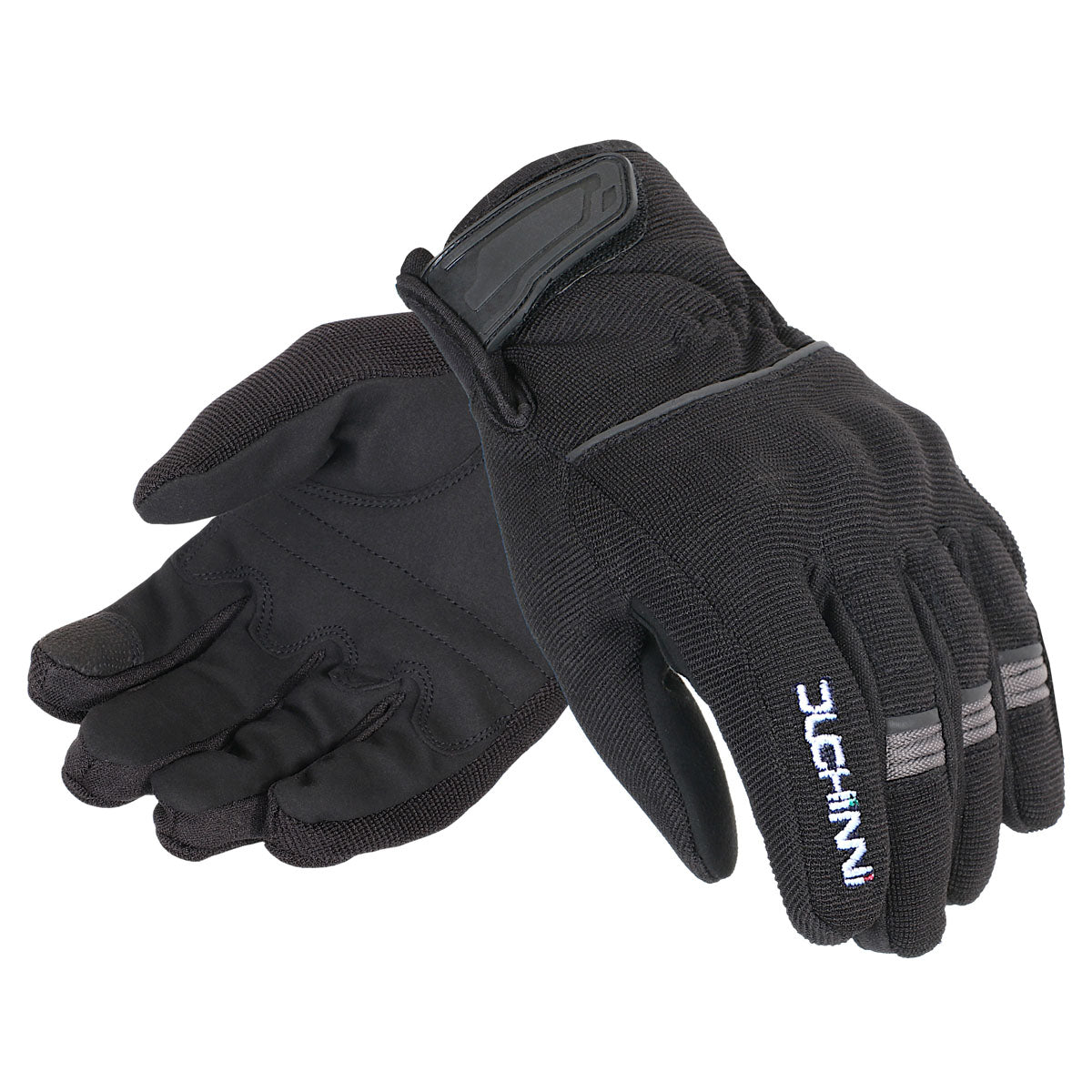 Duchinni Kids Youth Pit Textile Motorcycle Gloves - Black / Gun