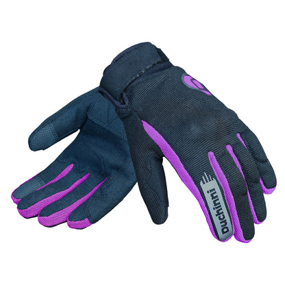 Duchinni Kids Youth Motorcycle Textile Grid Gloves - Black / Purple