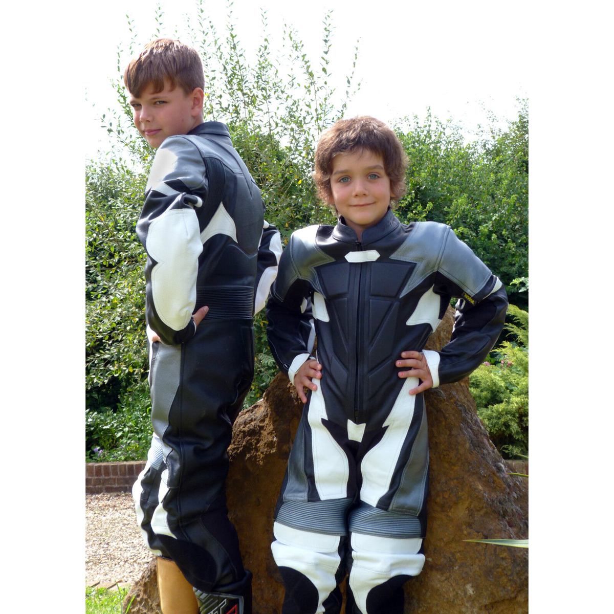 Kids Motorcycle Mini Moto One Piece Full Leather Race Track Suit