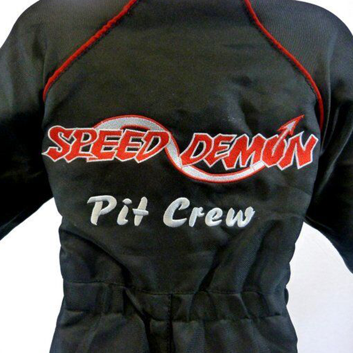 Kids Pit Crew MX Quad Mechanic Style Childs Speed Demon Overalls Black / Red