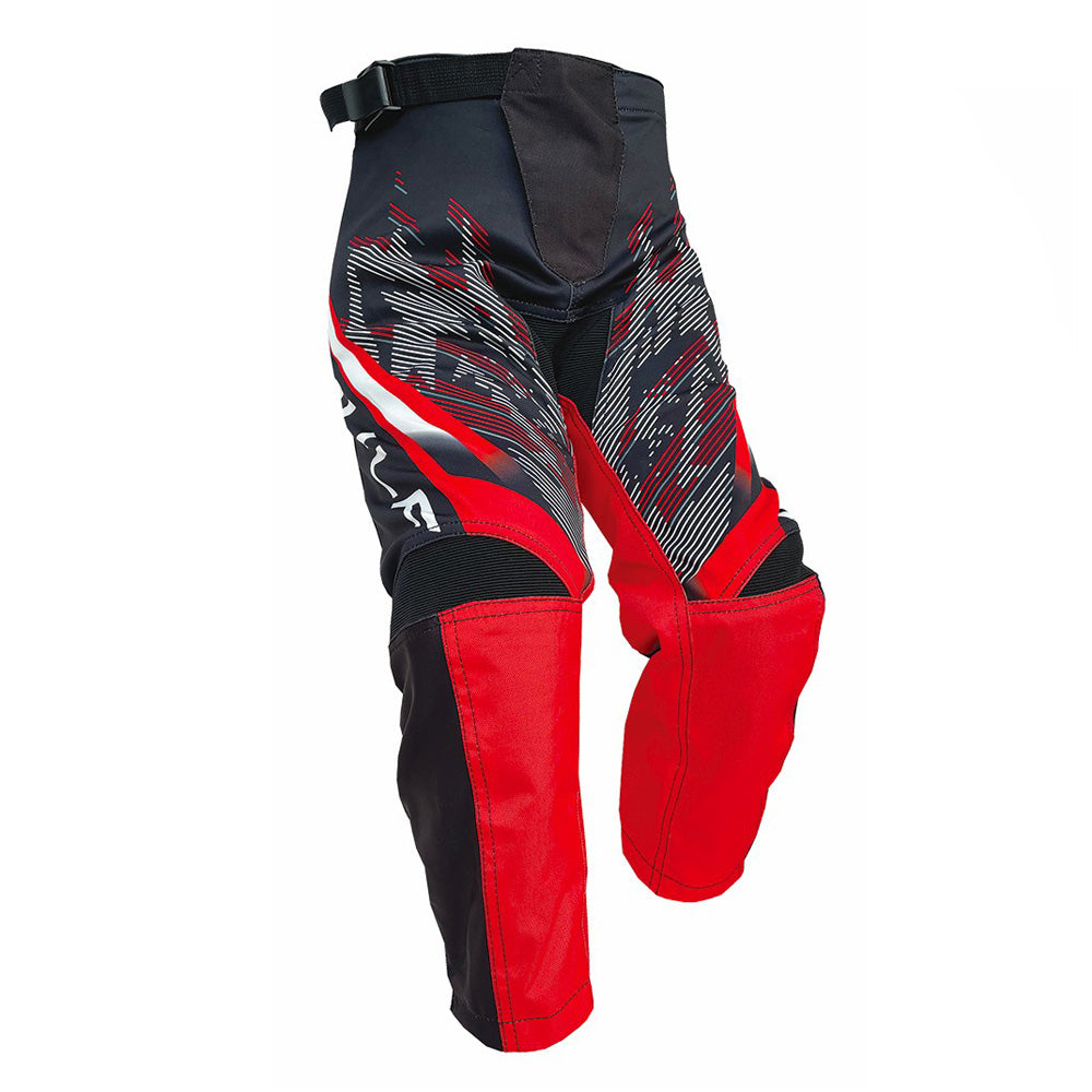 Kids MX Wulfsport 2026 WARHAMMER Shirt, Pant, Helmet, Gloves, Goggle & Neck Brace Red Set #11