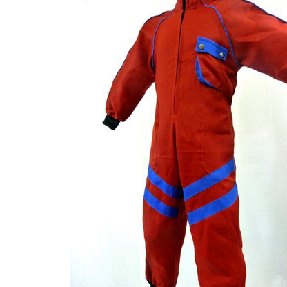 Kids Pit Crew MX Quad Mechanic Style Childs Speed Demon Overalls Red / Blue