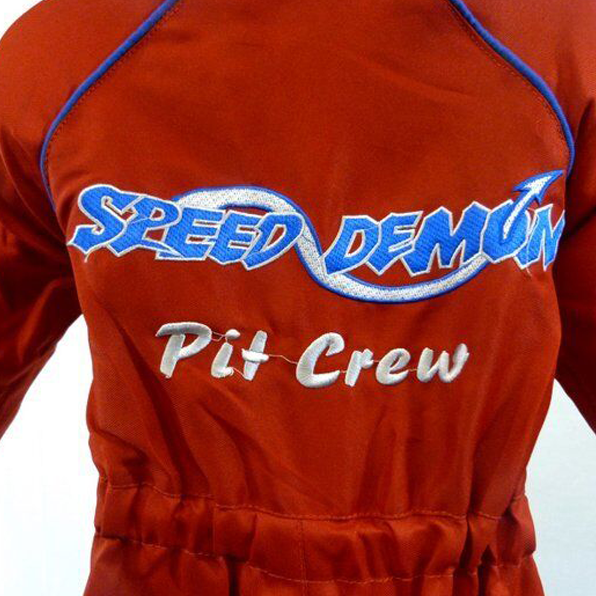 Kids Pit Crew MX Quad Mechanic Style Childs Speed Demon Overalls Red / Blue