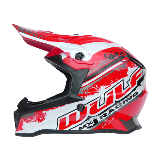 Kids Quad Wulf Wulfsport MX Motocross Off Road Pro Helmet Red