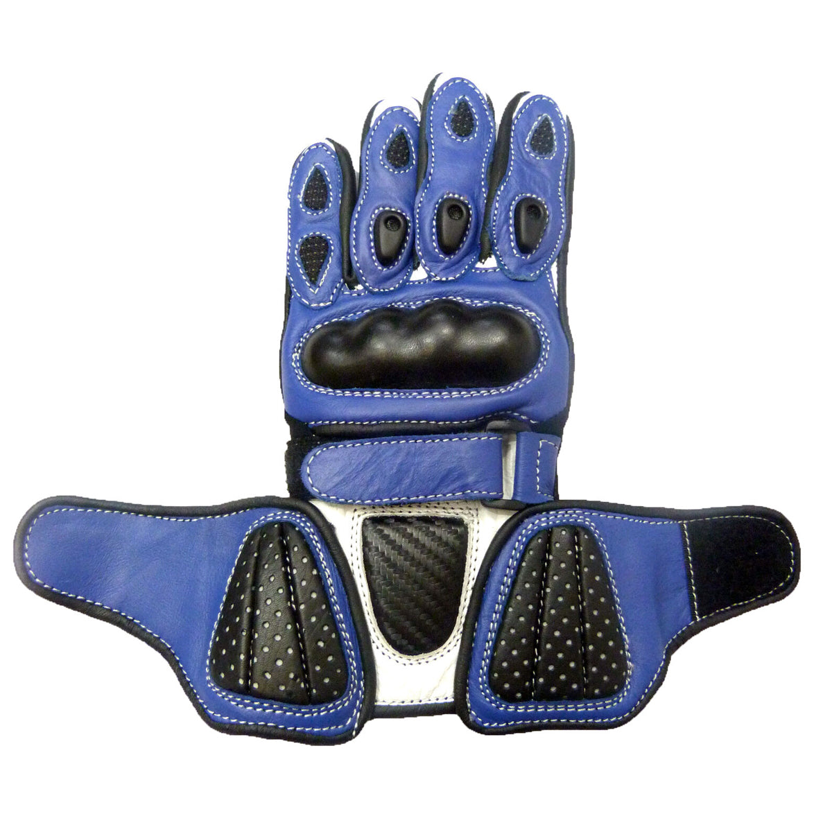 Baby Biker Kids Minimoto Motorcycle Racing Leather G-304 Glove Blue