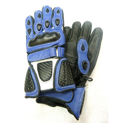 Baby Biker Kids Minimoto Motorcycle Racing Leather G-304 Glove Blue