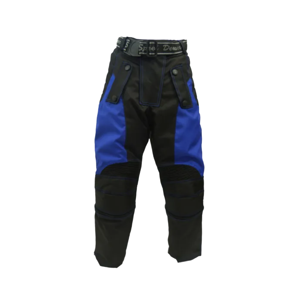 Speed 2 Kids Childrens Textile Motorcycle Trousers Baby Biker Blue