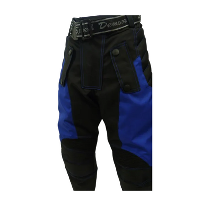 Speed 2 Kids Childrens Textile Motorcycle Trousers Baby Biker Blue