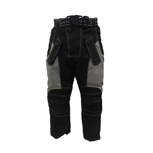 Baby Biker Speed 2 Kids Childrens Textile Motorcycle Trousers Black / Grey