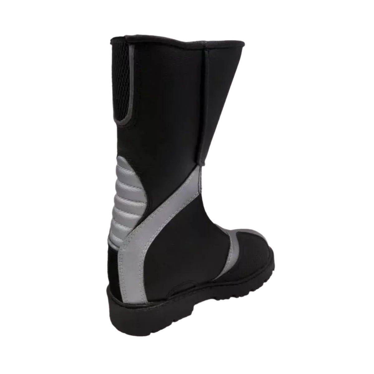 Baby Biker Kids Childrens Motorcycle Motorbike Sport Boot Black / Silver