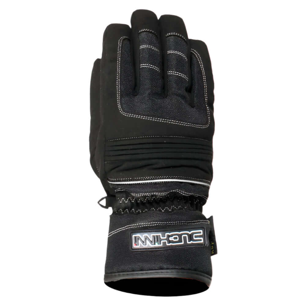 Duchinni Kids Textile Waterproof Motorcycle Trail Gloves - Black / Silver